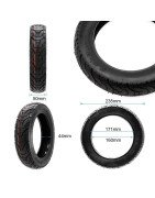 Neumático medida 9.5x2 Tubeless (no necesita cámara de aire)