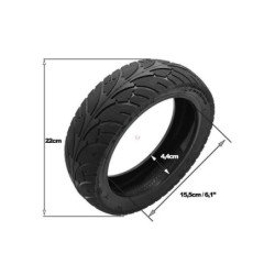 Roue avec pneu, dimensions 9x2,5-6,1, pour trottinette Cecote de route