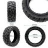 Jante com pneu Kukirin G2 Pro, versão 2024, medida 9x3-5,5, tubeless (não necessita de câmara de ar) Pneu