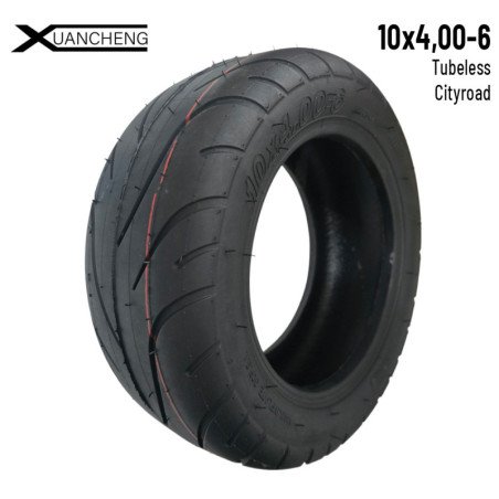 Wiel met band, maat 10x4,00-6, tubeless (geen binnenband nodig) Band